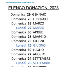 Donazioni 2023